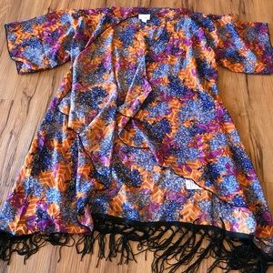 LuLaRoe Kimono With Fringe Boho Festival